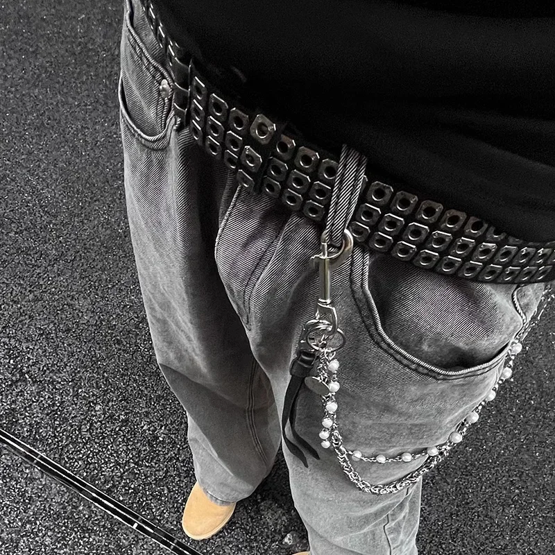 High Quality Hollow Rivet Designer Belt For Men And Women Gothic Accessories personality Punk Style Ideal choice for Gift Jeans