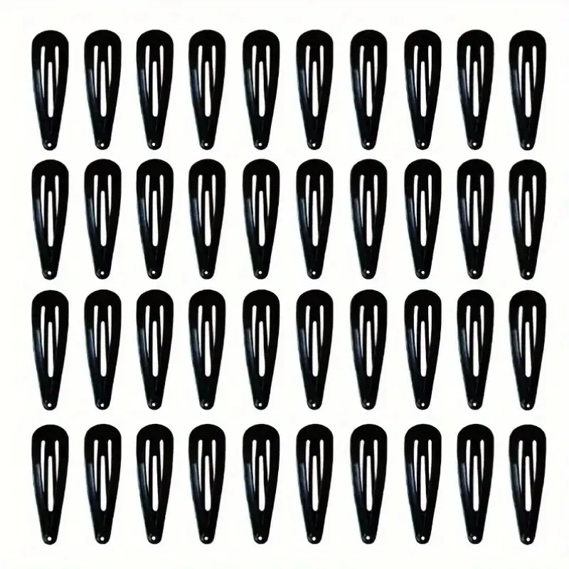 10/50Pcs Snap Hair Clips Candy Color Glossy 5cm/2in No Slip Metal Hair Pins Clips Barrettes Accessories for Baby Girls Hairpins