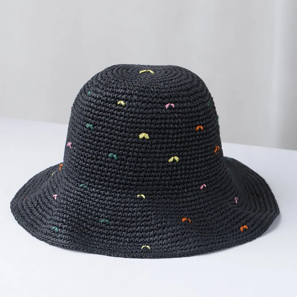 2025 NEW Women Sun Hat Wide Large Brim Beach Hats Womens Summer Straw Hat Foldable Sun Hat Chapeau Femme Beach UV Protection Cap