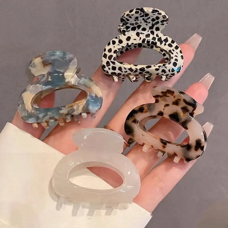1/4pcs Acrylic Claw Clip Fashion Half-up Hair Clip for Back of Head, Small Size, Elegant Shark Clip for Women