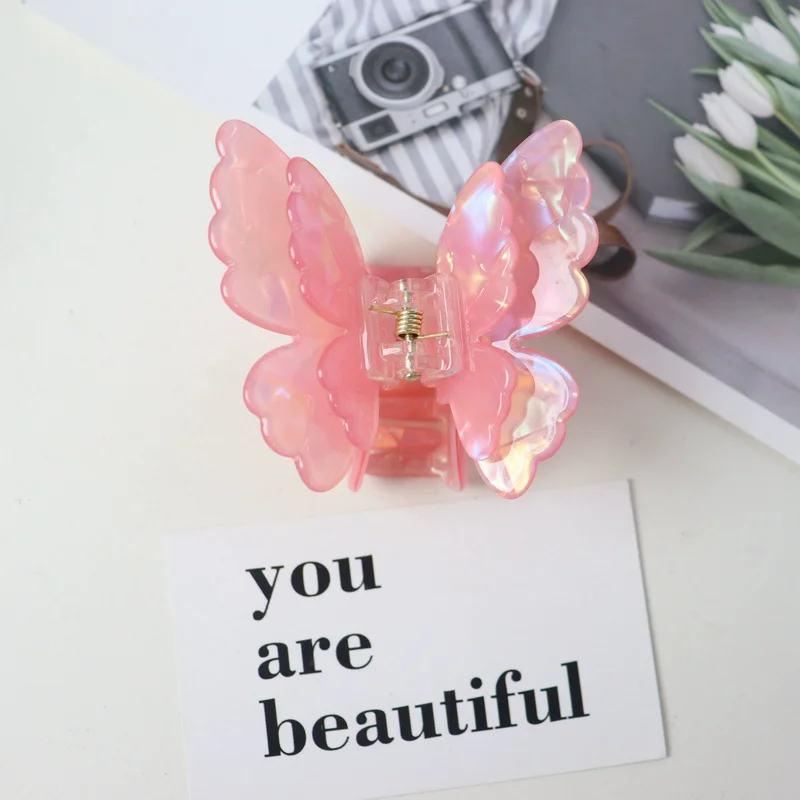Fashion Fairy Butterfly Hair Claw for women Sweet Hair Clip girls Butterfly hairclaw Shark Hairpin Lady Crab Hair pin Headwear