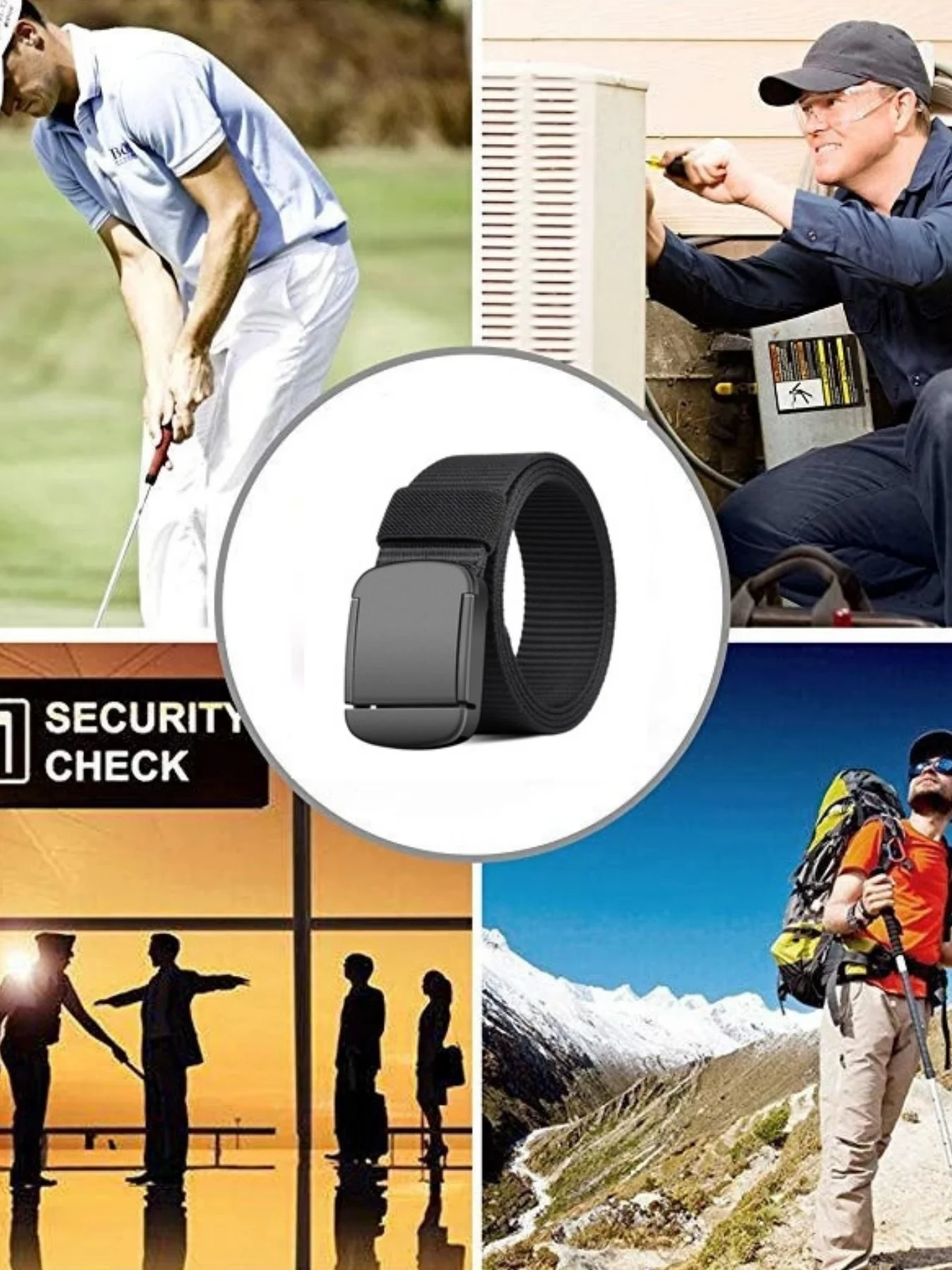 Outdoor waist belt, men's and women's mountaineering anti slip nylon belt, non perforated tactical waist belt