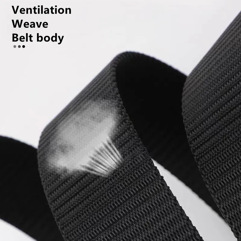 Outdoor waist belt, men's and women's mountaineering anti slip nylon belt, non perforated tactical waist belt