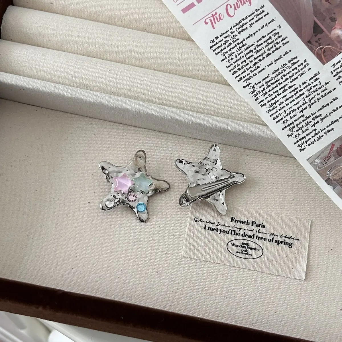 Colorful Star Hair Clips Y2K Metal Duckbill Hairpins Cute Small Hair Claws Sweet Edgy Dopamine Hair Accessories Side Bangs Clip