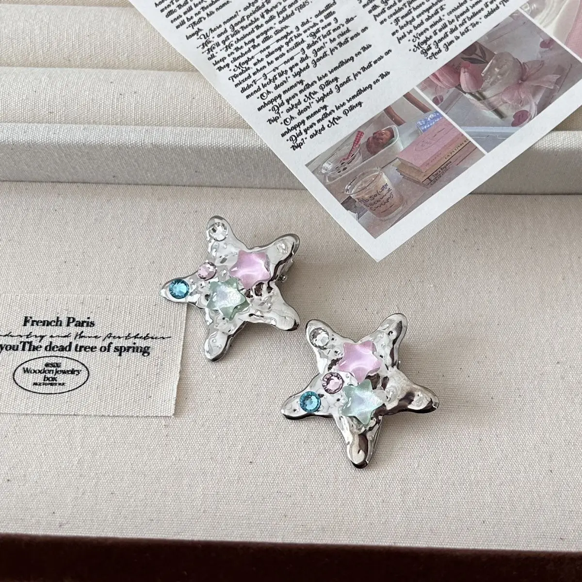 Colorful Star Hair Clips Y2K Metal Duckbill Hairpins Cute Small Hair Claws Sweet Edgy Dopamine Hair Accessories Side Bangs Clip