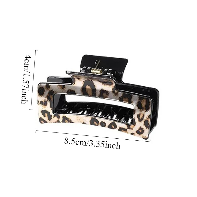 1Pcs Tortoise Hair Claw Clips Leopard Print Stylish Hair Accessories for Women Fashion Strong Hold Clips for Thick Thin hair