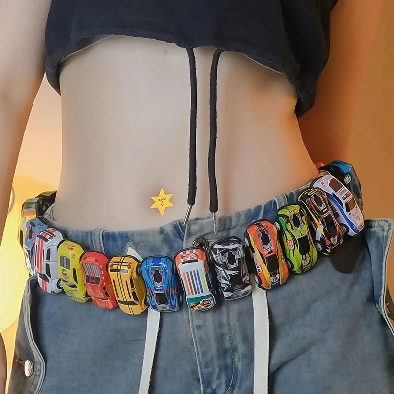 Personality Skull Rhinestone Belt Punk Youth Style Belt with Multi-function and Fashion Sense of Riveting