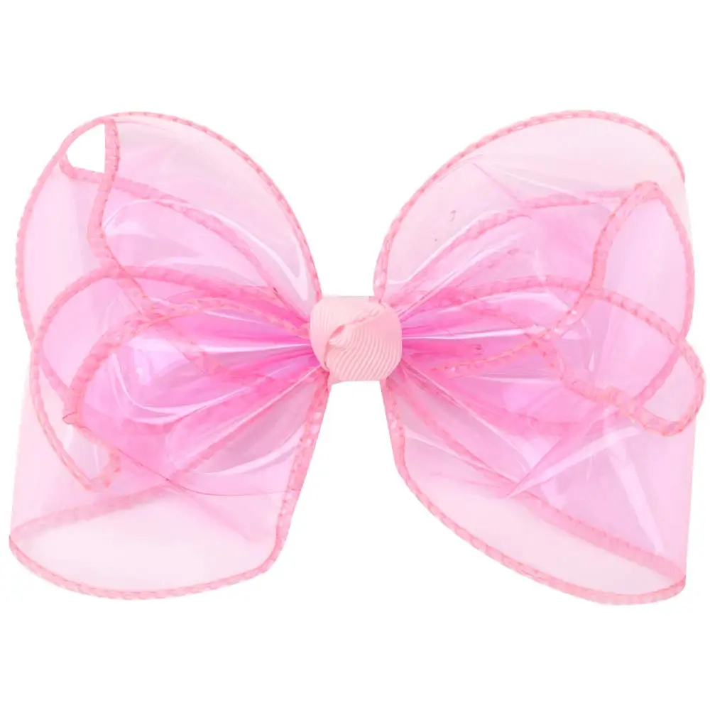 PVC Jelly Bow Hair Clip Waterproof Transparent Hairpin Sweet Summer Beach Swim Hairpins Girl Children Headdress Hair Accessories