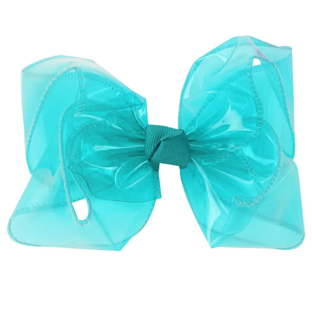 PVC Jelly Bow Hair Clip Waterproof Transparent Hairpin Sweet Summer Beach Swim Hairpins Girl Children Headdress Hair Accessories