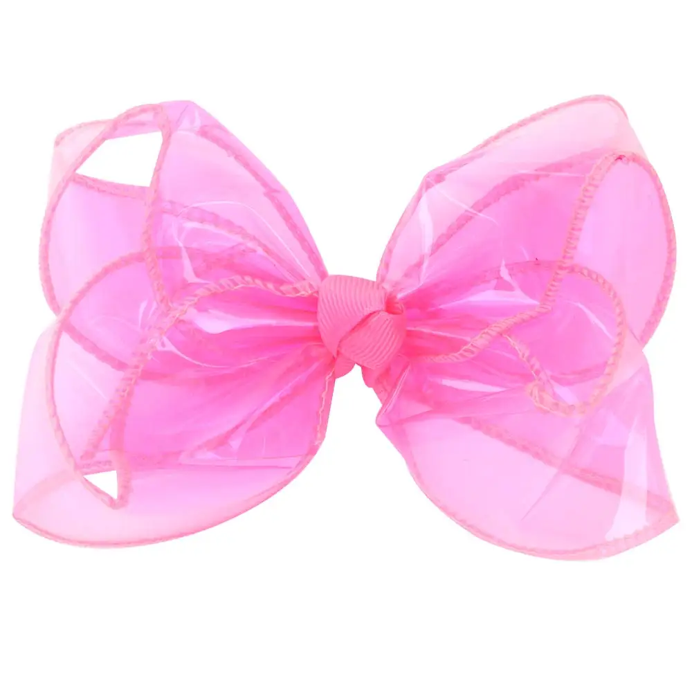 PVC Jelly Bow Hair Clip Waterproof Transparent Hairpin Sweet Summer Beach Swim Hairpins Girl Children Headdress Hair Accessories