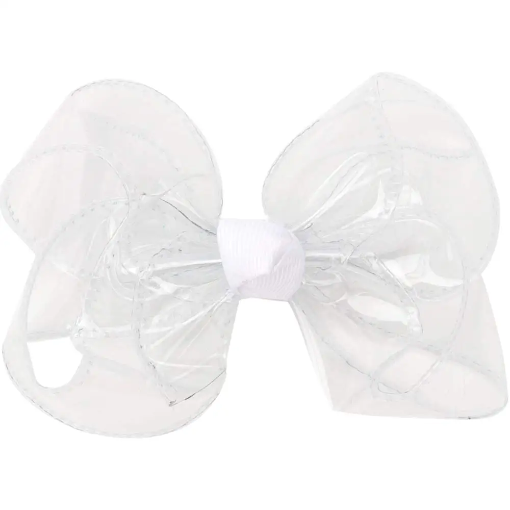 PVC Jelly Bow Hair Clip Waterproof Transparent Hairpin Sweet Summer Beach Swim Hairpins Girl Children Headdress Hair Accessories
