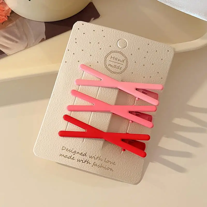 3pcs fashionable gradient color crisscross hair clip, sweet and versatile, for women to wear outside