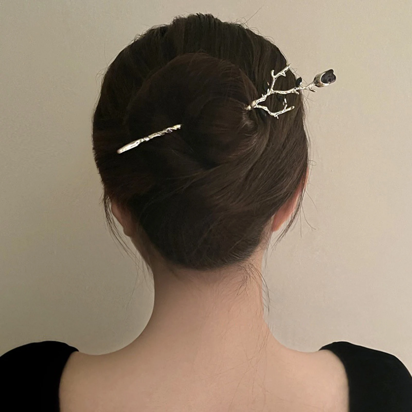 Modern Hair Stick Flower Metal Hairpin Forks For Women Hair Chopsticks Hair Accessories New Chinese Hanfu Hair Jewelry Gifts