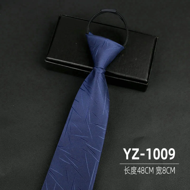 Ties men's formal business groomwedding student women's professional shirt red black blue zipper lazy person neck tie