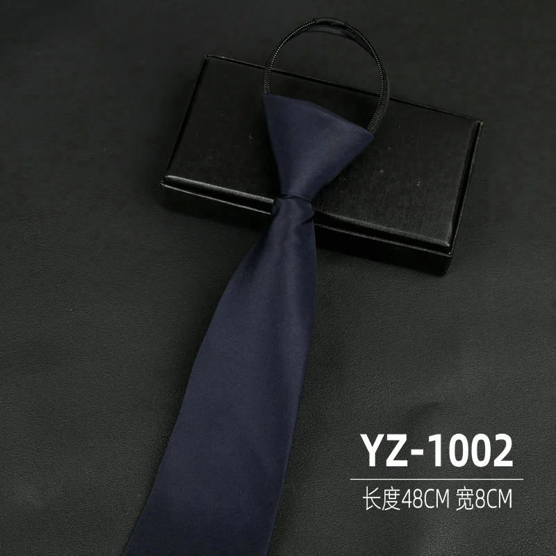 Ties men's formal business groomwedding student women's professional shirt red black blue zipper lazy person neck tie