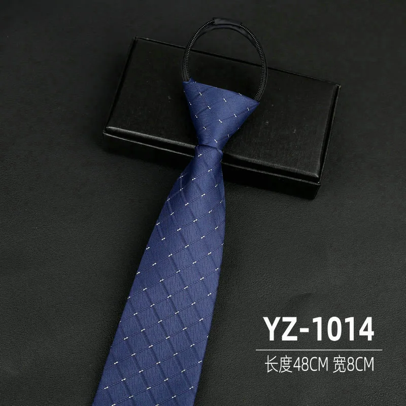 Ties men's formal business groomwedding student women's professional shirt red black blue zipper lazy person neck tie