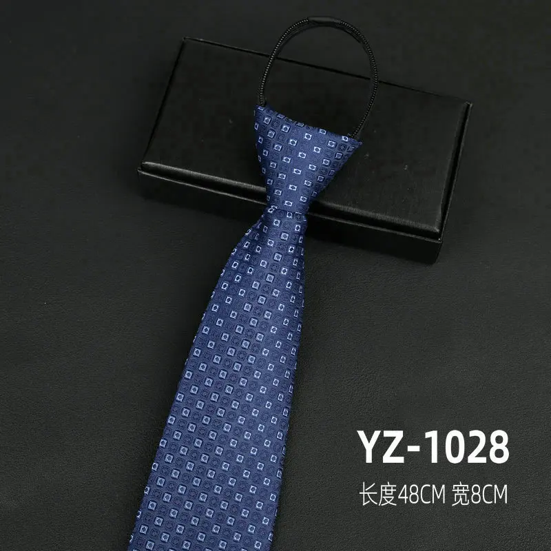 Ties men's formal business groomwedding student women's professional shirt red black blue zipper lazy person neck tie