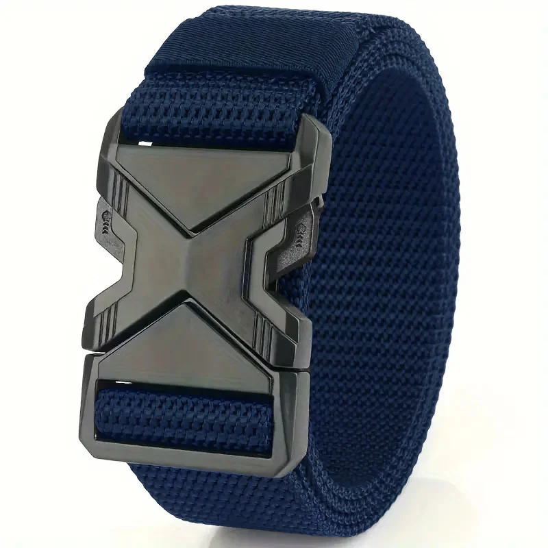 The New Men's 120cm Buckle Belt Nylon Braided Lightweight Breathable Daily Commuter Men's Belt
