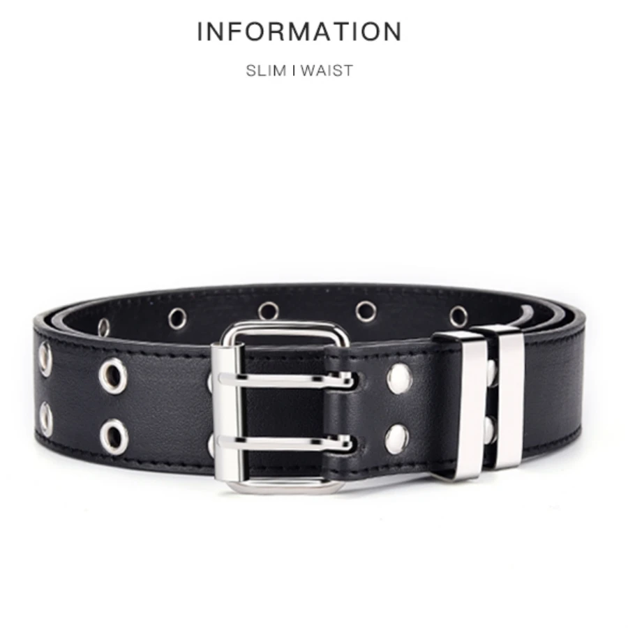 Fashion Alloy women Belts Chain luxury for Genuine Leather New style Pin Buckle Jeans Decorative Ladies Retro Decorative Punk