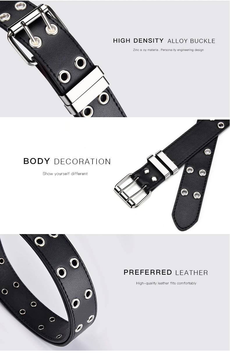 Fashion Alloy women Belts Chain luxury for Genuine Leather New style Pin Buckle Jeans Decorative Ladies Retro Decorative Punk