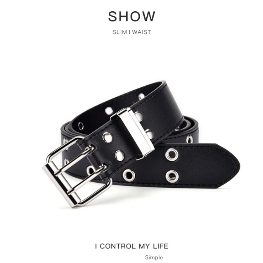 Fashion Alloy women Belts Chain luxury for Genuine Leather New style Pin Buckle Jeans Decorative Ladies Retro Decorative Punk
