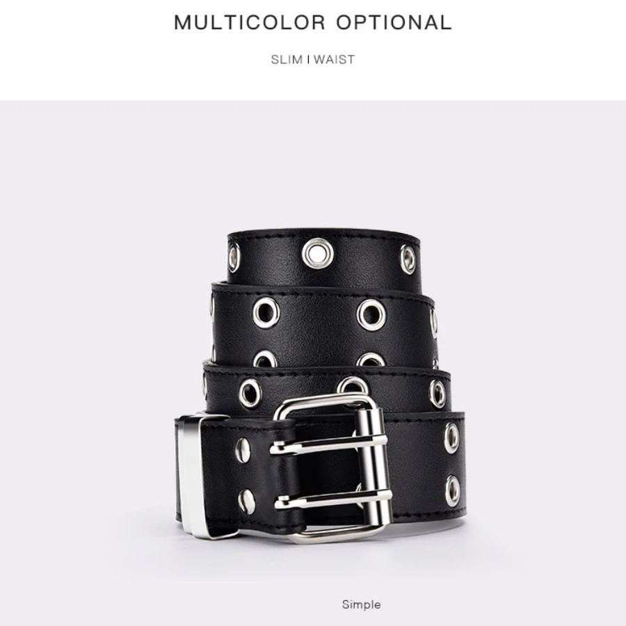 Fashion Alloy women Belts Chain luxury for Genuine Leather New style Pin Buckle Jeans Decorative Ladies Retro Decorative Punk