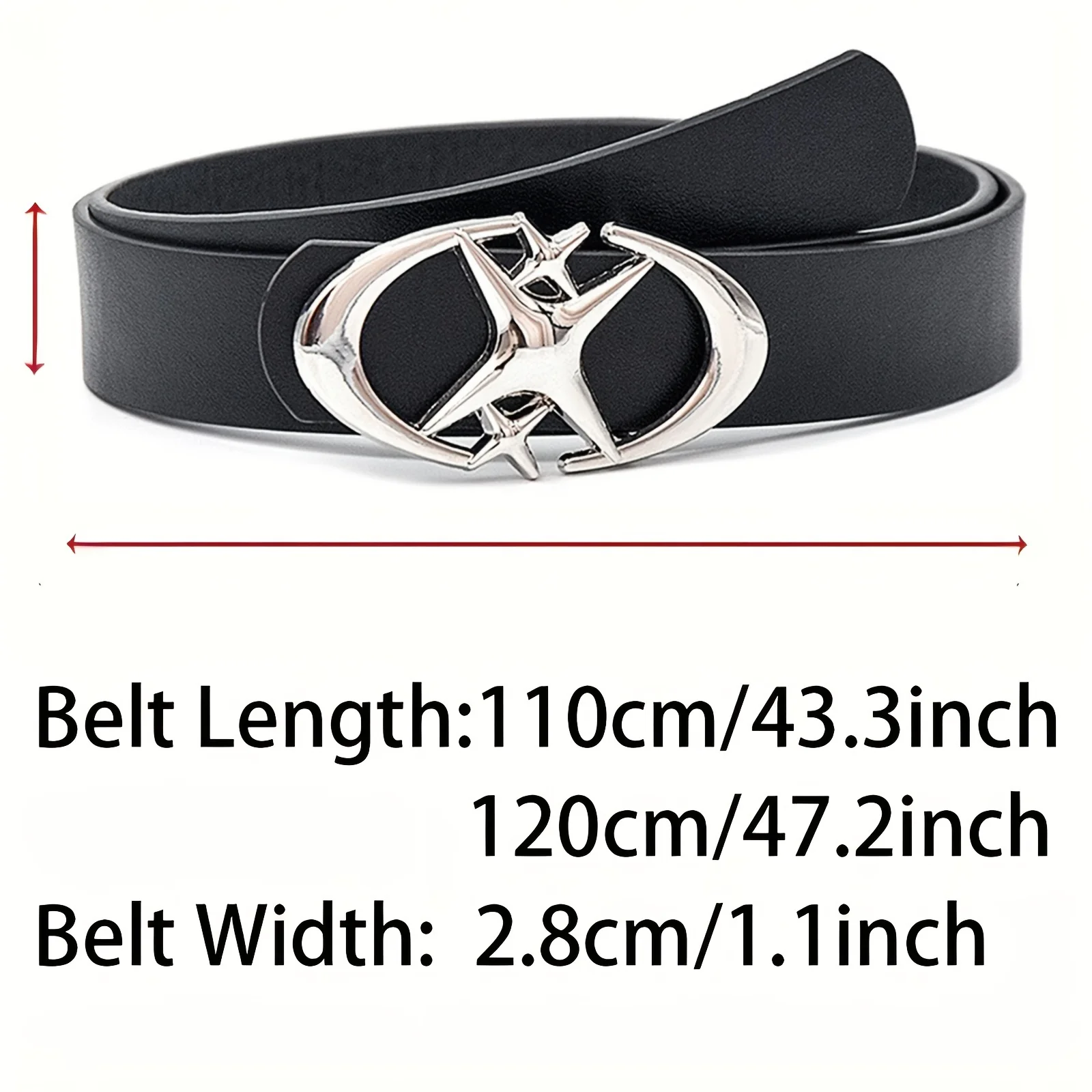 Men's Belt Punk Star Buckle Belt Design Cross Metal Vintage Gothic Men Women Y2K Belt Pu Leather Belt Pants Jeans Neutral Belts