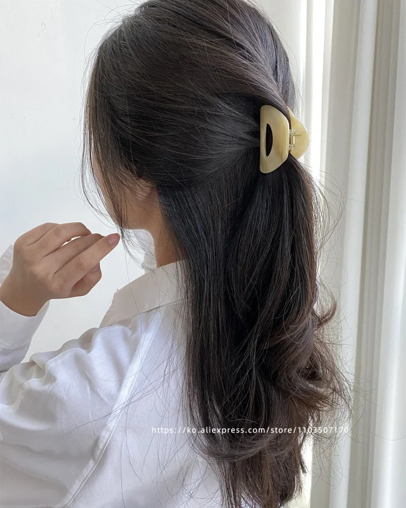 South Korean France Gold Label Small Half Size Princess Hair Clip French Style Hawksbill Shark Hair Clip Grab Clip