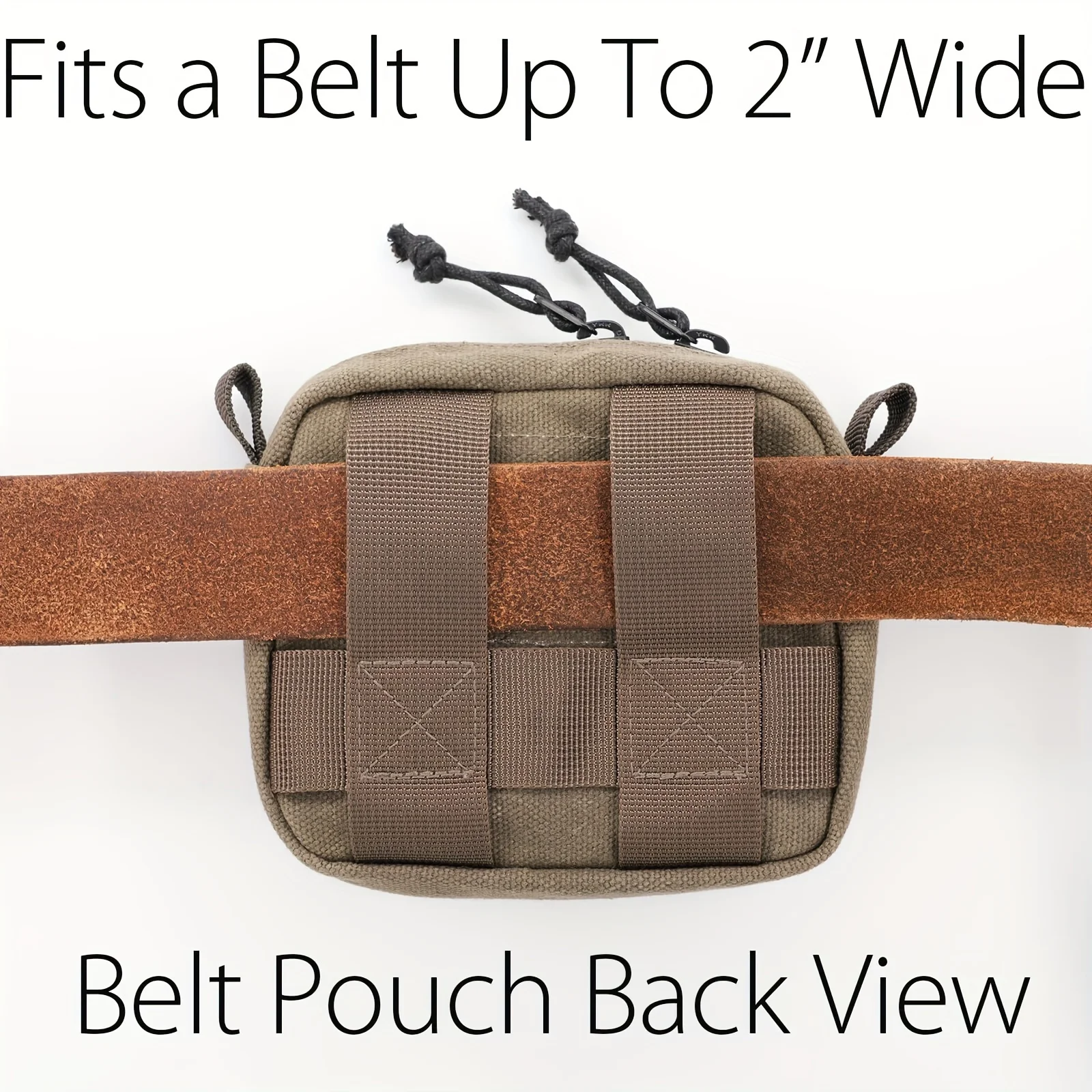 Belt Pouch for Men Women YKK Zippers EDC Pouch, Belt Bag Waist Pack for Hiking, Water Resistant, Waxed Canvas
