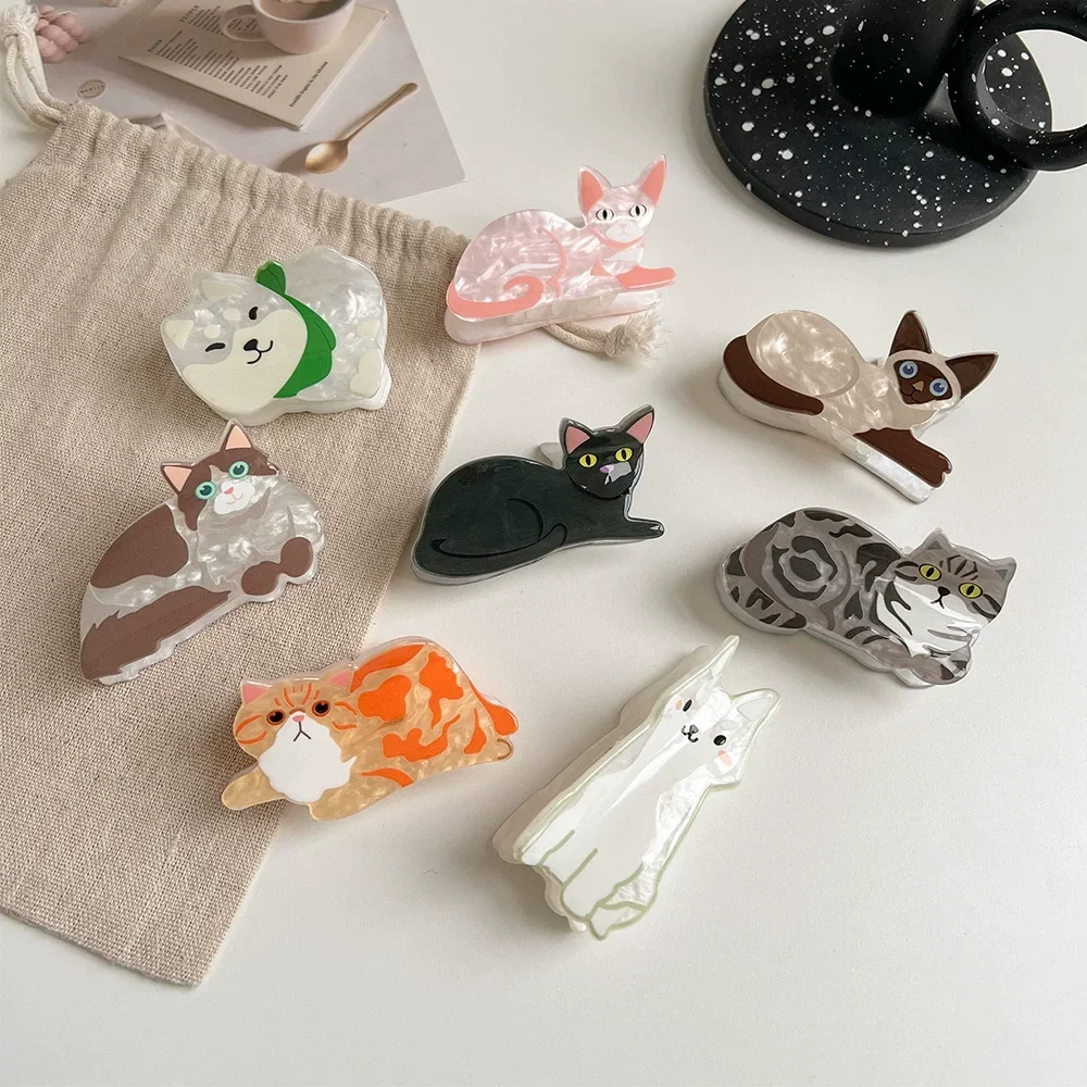 1pc cat hairpin lady cute little hairpin short long hair hairpin for daughter lover girl school partner