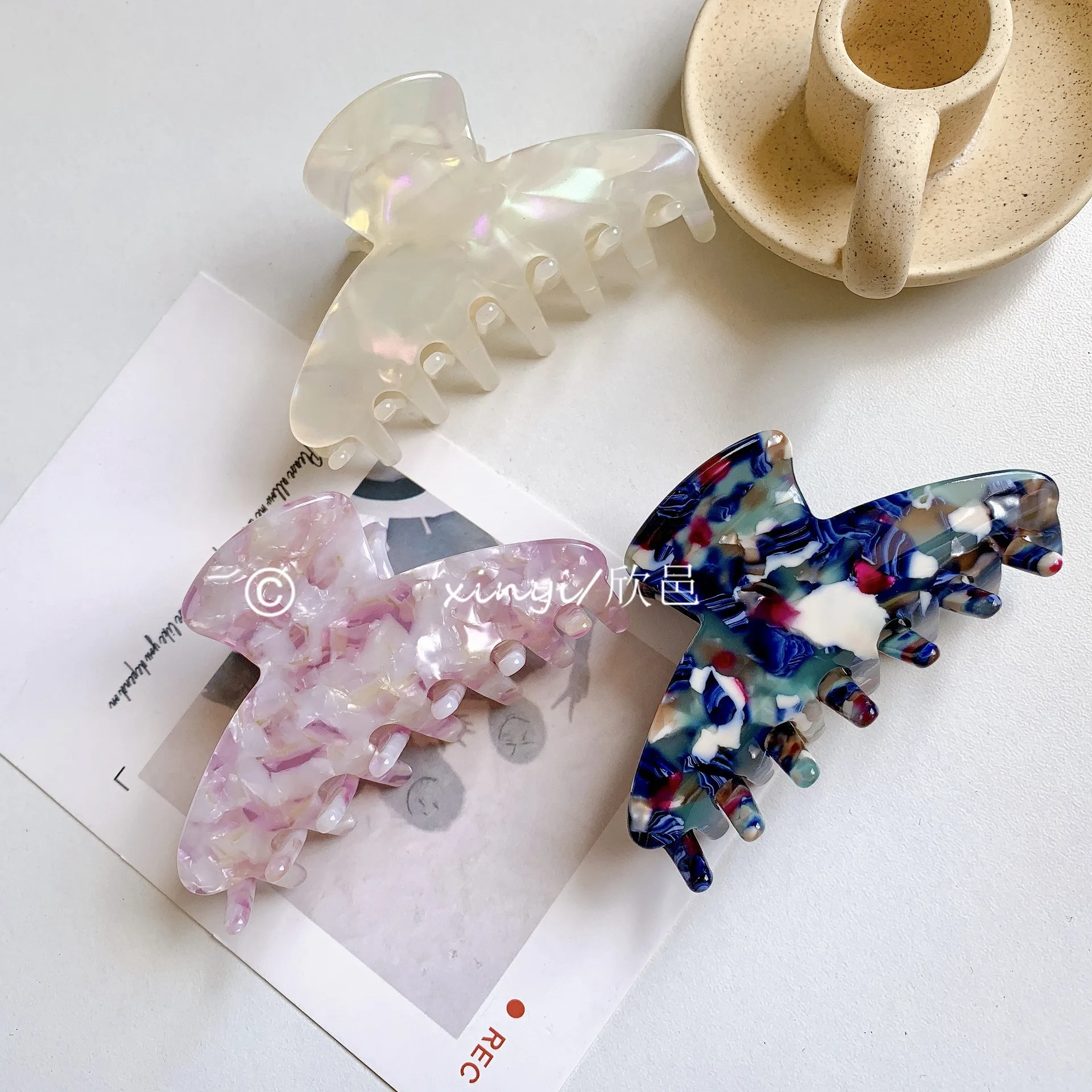 Large Accetate Leopard Print Acrylic Hairpins Hair Clip Crab Hair Claws For Women Girl Hair Accessories Headdress Party Gifts