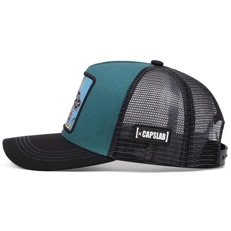Unisex Panther Patch Embroidery Baseball Net Caps Spring Summer Outdoor Adjustable Casual Mesh Trucker Hats Casual Sunscreen Cap