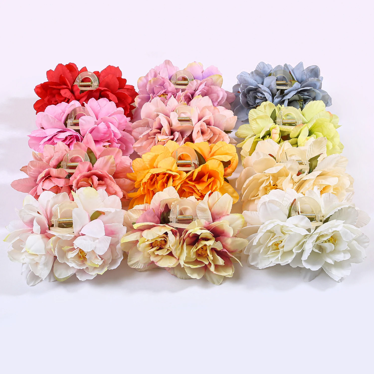 Simulated Flower Hair Claw Clips Wedding Headdress For Bridal Bridesmaid Party Simulated Floral Hair Clips Hair Accessories