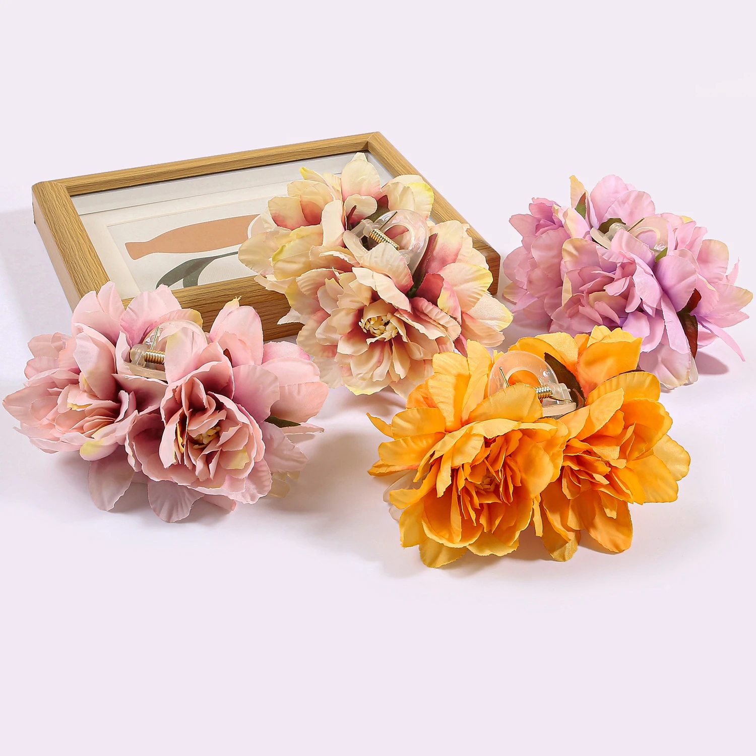 Simulated Flower Hair Claw Clips Wedding Headdress For Bridal Bridesmaid Party Simulated Floral Hair Clips Hair Accessories