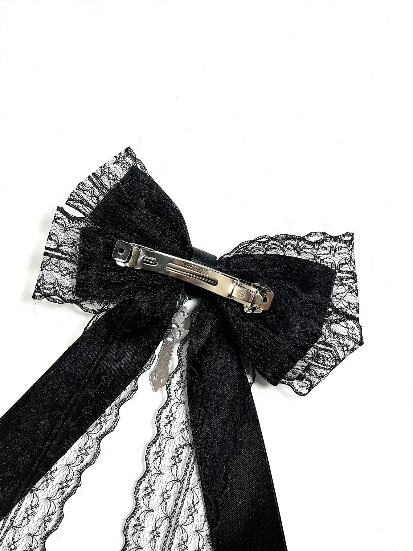 Ladies' black lace bow hair accessory hair clip Gothic cross with dark style