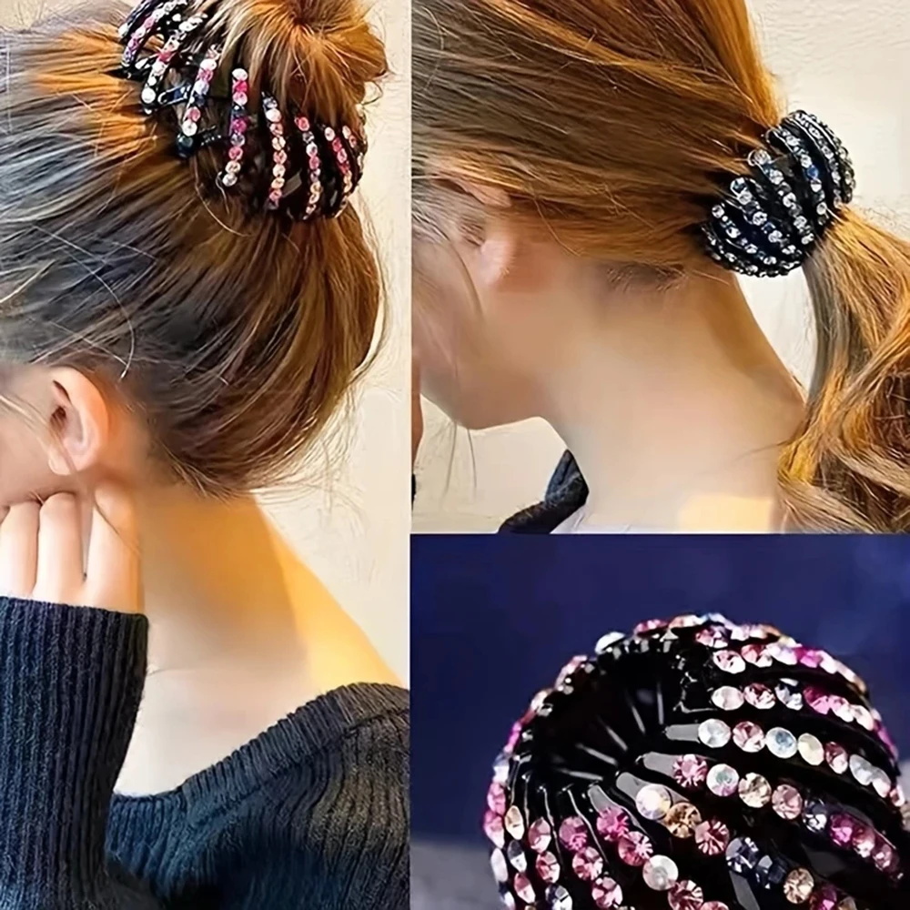 Ponytail Hair Rings Clips Hair Clips Women Bird Nest Shaped Hair Hairpin Simple Magic Lazy Braider Tool Women Hair Accessories