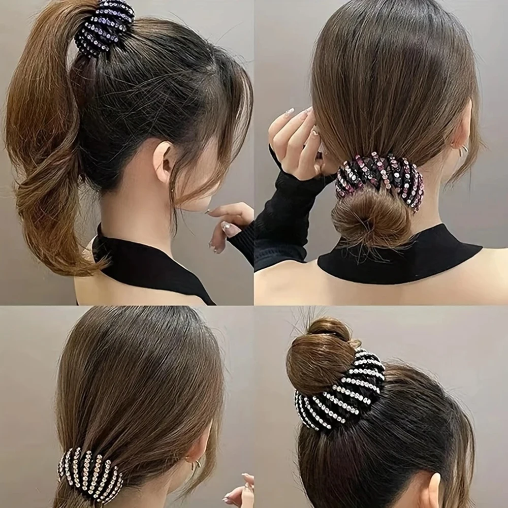Ponytail Hair Rings Clips Hair Clips Women Bird Nest Shaped Hair Hairpin Simple Magic Lazy Braider Tool Women Hair Accessories