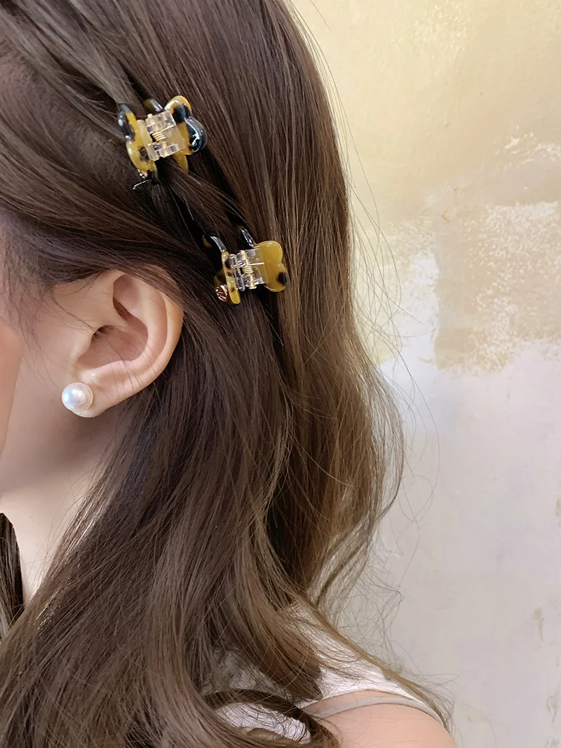 Mini Acetate Hair Claw Clip Cute Exquisite Small Size Hair Clamp Grab Elegant Side Pin Hairpin Hair Clips Women Hair Accessories