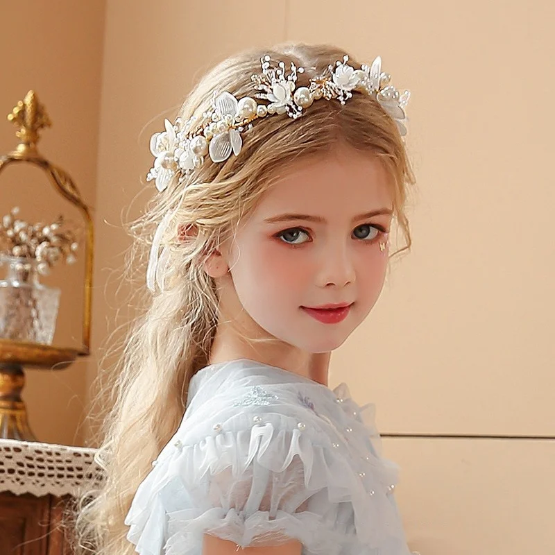 1pc Children Hair accessories Forest style Flower wreath Extremely fairy-like Hairband Hair hoop Princess Flower girl Hairpin fo
