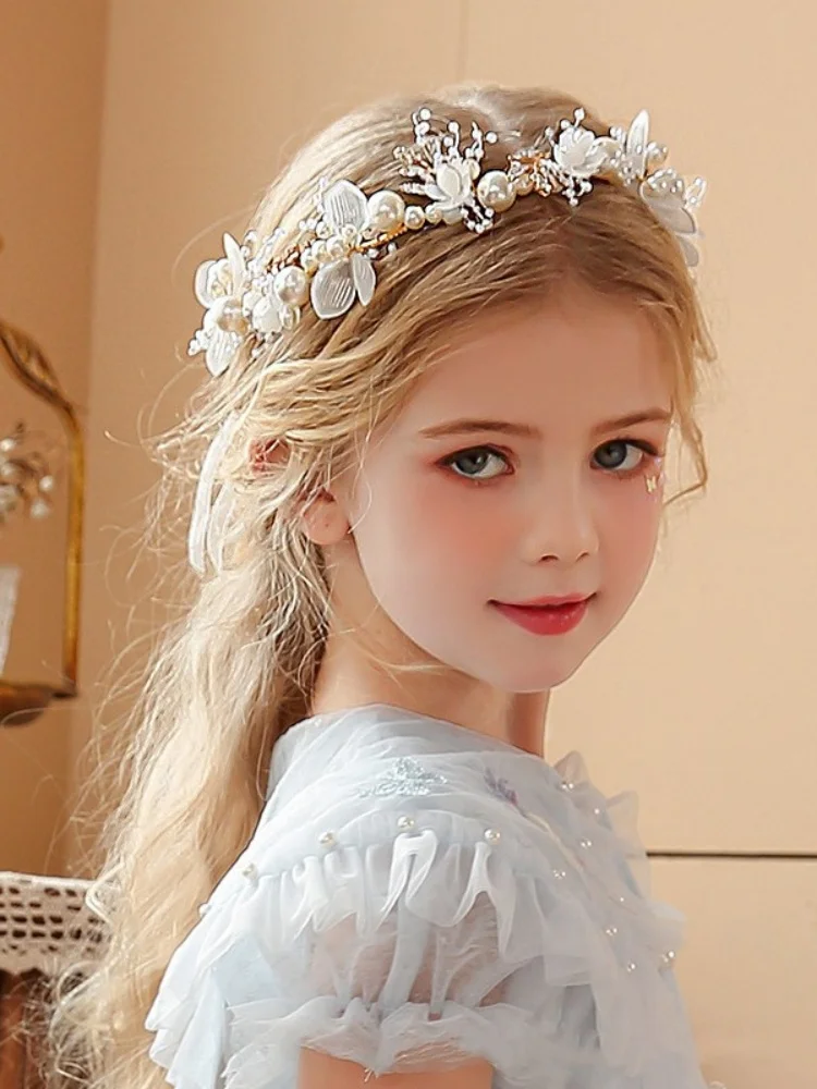 1pc Children Hair accessories Forest style Flower wreath Extremely fairy-like Hairband Hair hoop Princess Flower girl Hairpin fo