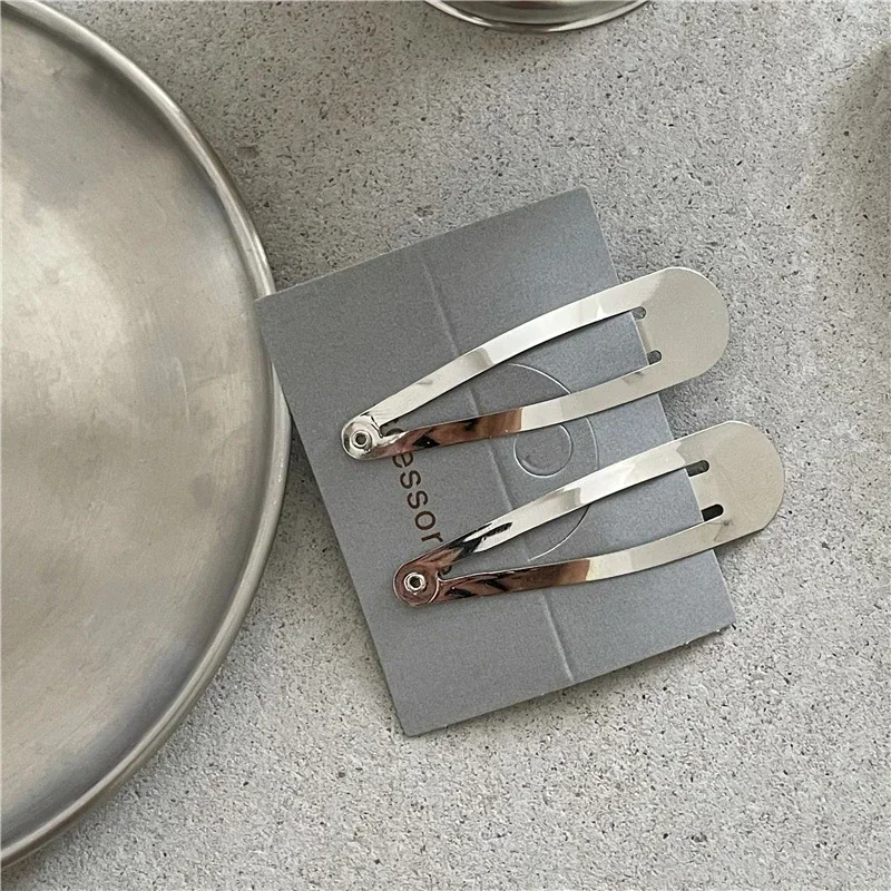Stainless Steel HairClips for Women Silver Fashion Korean Style Hairpins Durable and Stylish Hair Accessories for Hair Styling