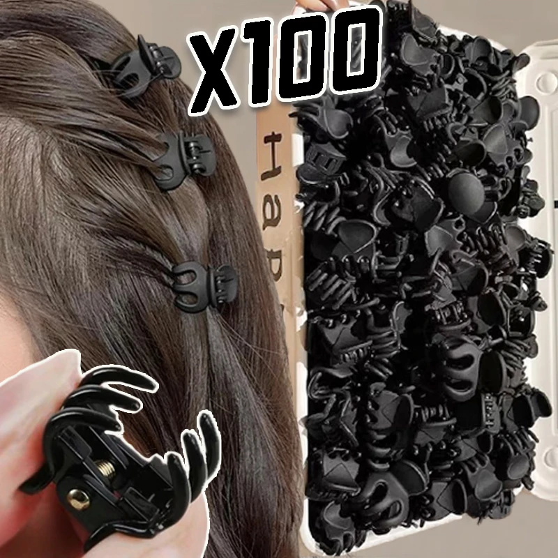 Mini Transparent Hair Claw Clips Women Girls Small Plastic Clips Gentle Hold Barrettes for Fine Thin Hairs Daily Use Accessories