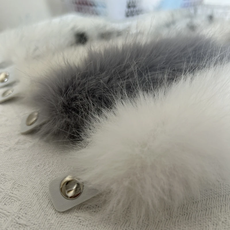 Girl Heart Furry Necklace Plush Neck Collar Detachable Warm Adjustable Exaggerated Collar Cosplay Costume