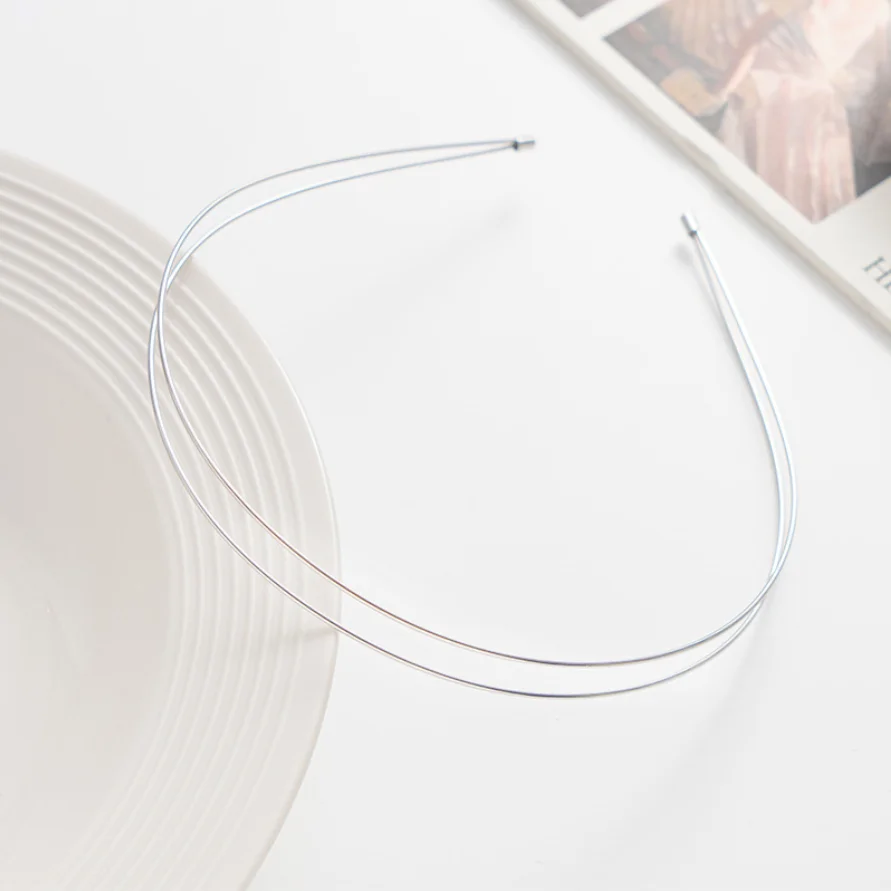New Thin Headbands for Women Multilayer Alloy Hair Hoop Double Root Metal Hair Bands Hair Accessories Smooth Head Hoop Wholesale