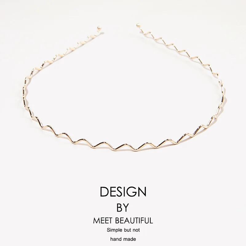 New Thin Headbands for Women Multilayer Alloy Hair Hoop Double Root Metal Hair Bands Hair Accessories Smooth Head Hoop Wholesale