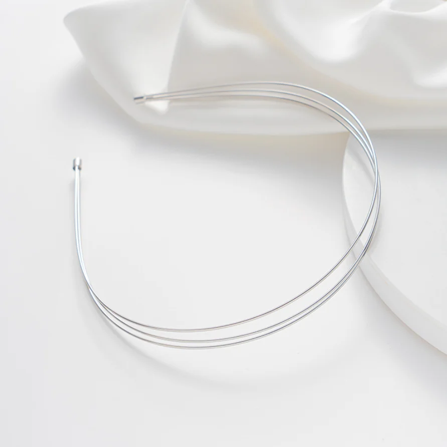 New Thin Headbands for Women Multilayer Alloy Hair Hoop Double Root Metal Hair Bands Hair Accessories Smooth Head Hoop Wholesale