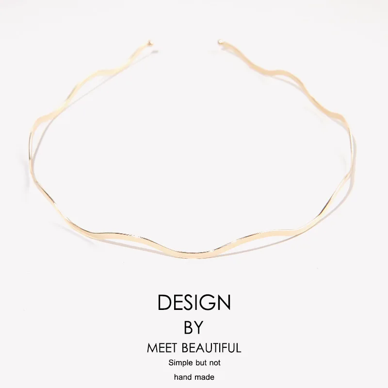 New Thin Headbands for Women Multilayer Alloy Hair Hoop Double Root Metal Hair Bands Hair Accessories Smooth Head Hoop Wholesale