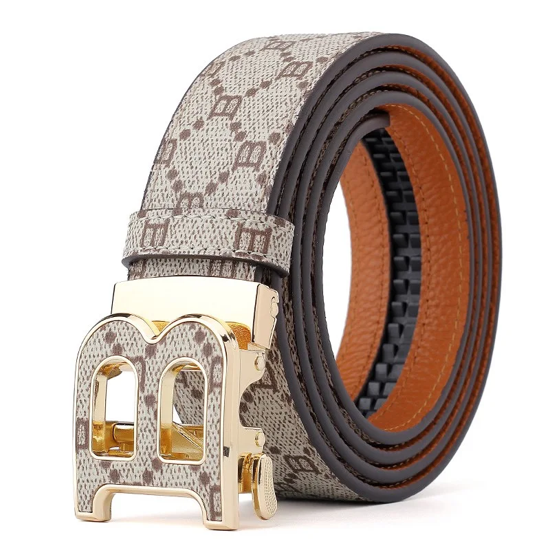High Quality 3.4cm Leather Business Men Belt Luxury Brand Designer famous work Belts for men Jeans Strap Male Buckle belt