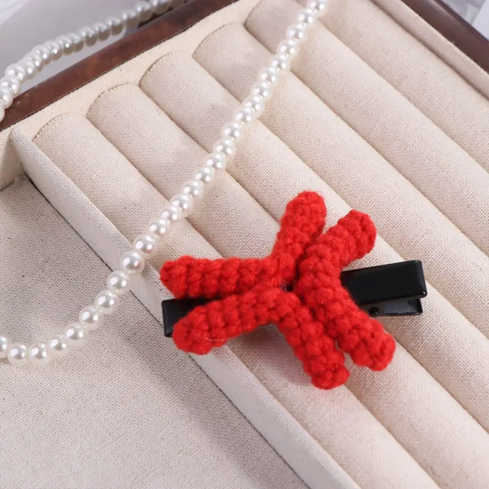 Duckbill Clip Angry Emotion Hair Clip Korean Style Back Clip Funny Crochet Barrettes Hair Accessories Cartoon Side Clip Girl