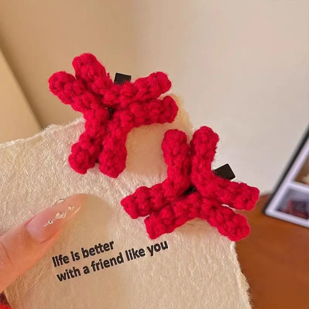 Duckbill Clip Angry Emotion Hair Clip Korean Style Back Clip Funny Crochet Barrettes Hair Accessories Cartoon Side Clip Girl